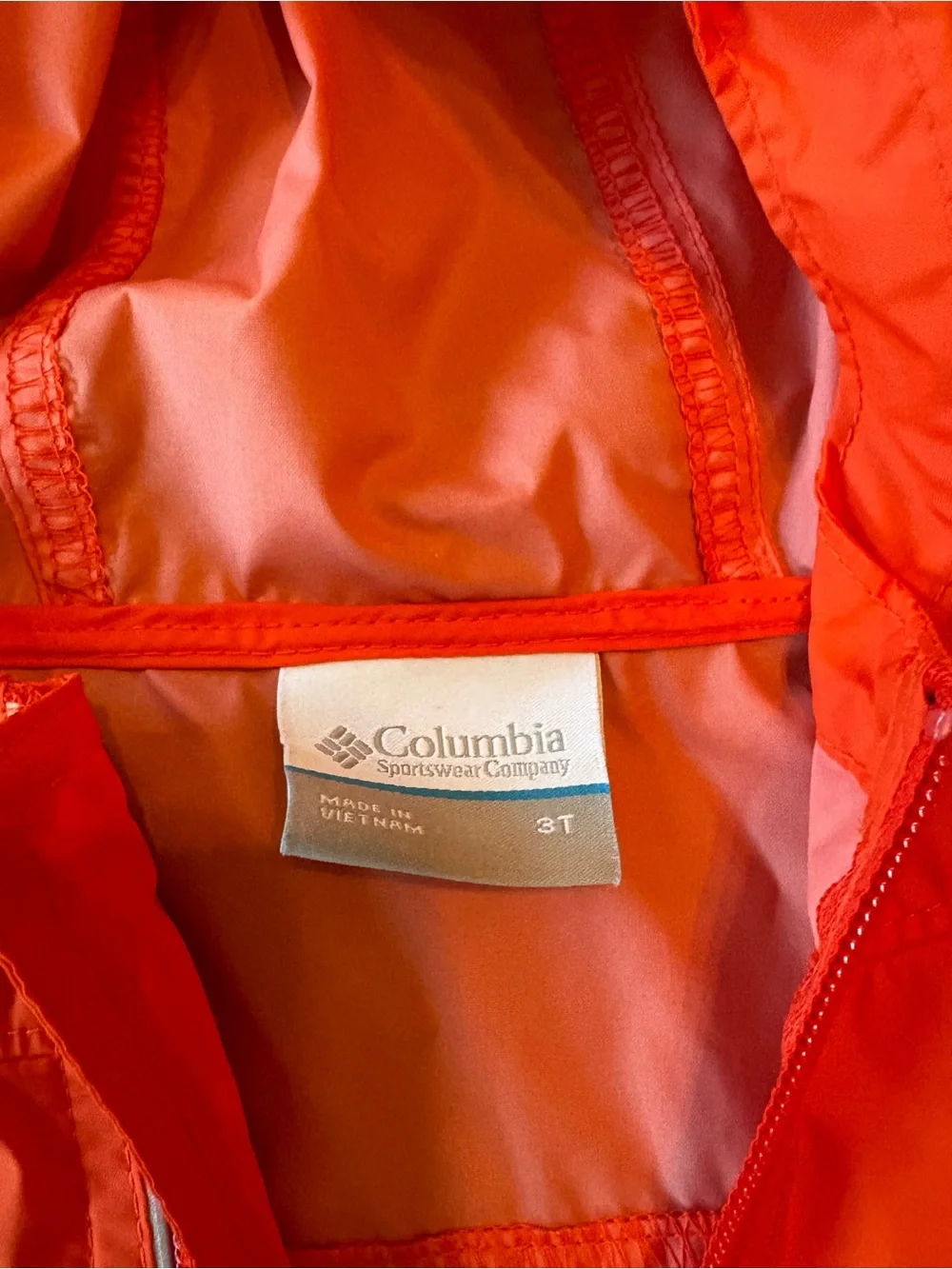 Columbia Orange Hooded Windbreaker Jacket - Picture 2 of 2